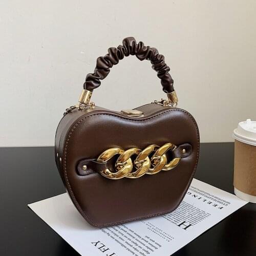 Box Shape Thick Chain Womens Designer Luxury Handbag 2021 Fashion New High Quality PU Leather Women Handbags Crossbody Bag