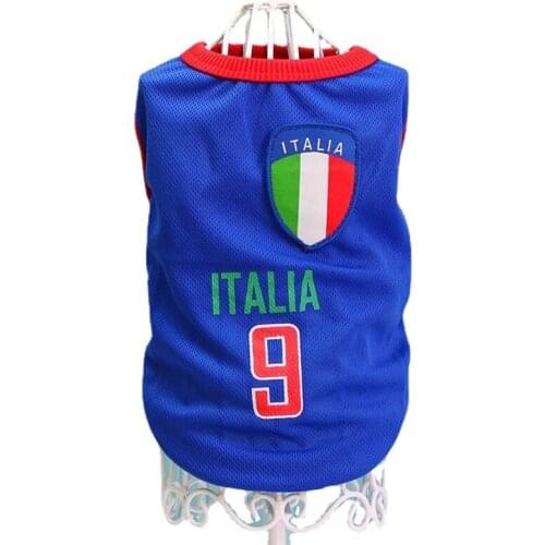 Factory direct dog World Cup football cup spring and summer dog vest Teddy Golden Retriever Samo clothing