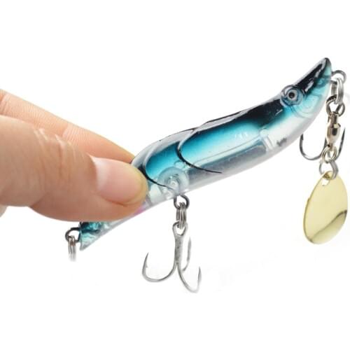 1pcs Pencil Fishing Lures Hard Bait Wobblers Artificial Lure Crankbait Minnow 12g 16g With Noise Sequins Double Hooks