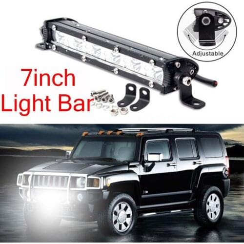 1x LED Bar for Offroad Car 4WD Truck Tractor Boat Trailer 4x4 SUV ATV 18W 12V 24V 6000K Spot Flood LED Light Bar LED Work Light