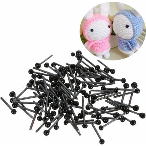 150 Pair Safety Black Glass Toys Eyes 2/3/4mm For Teddy Bear Dolls Animal Felting