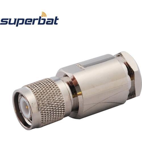 Superbat 2X TNC Plug Connector Clamp for LMR400 RG8 RG213 Cable Straight RF Connector