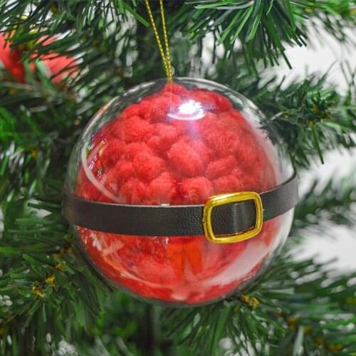 3pcs DIY Plastic Christmas Balls Bauble Party Holiday Christmas Tree Hanging Ornaments Decorations
