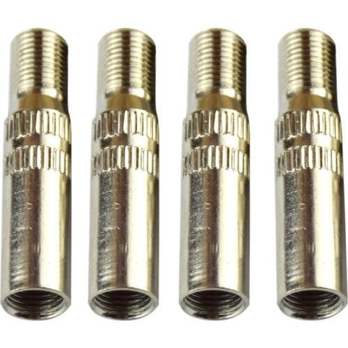 4 Pieces Chrome Plated Brass Car Vehicle Bike Motorcycle Copper Tire Tyre Valve Extension Caps Extender Caps Stem Chrome