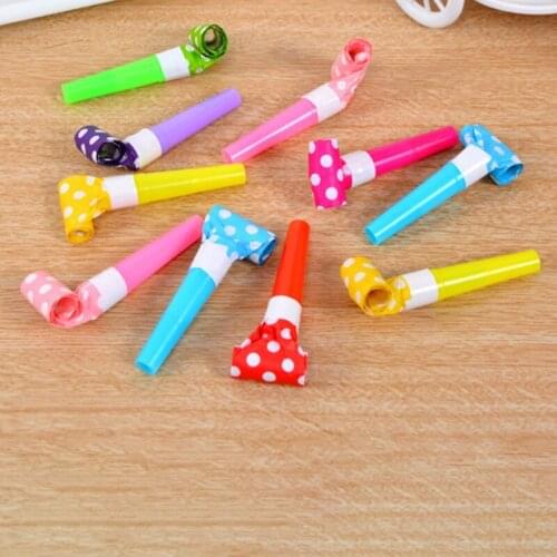 6pcs/set Multicolor Party Blowouts Whistles Kids Birthday Party Favors Decoration Supplies Noise maker Toys