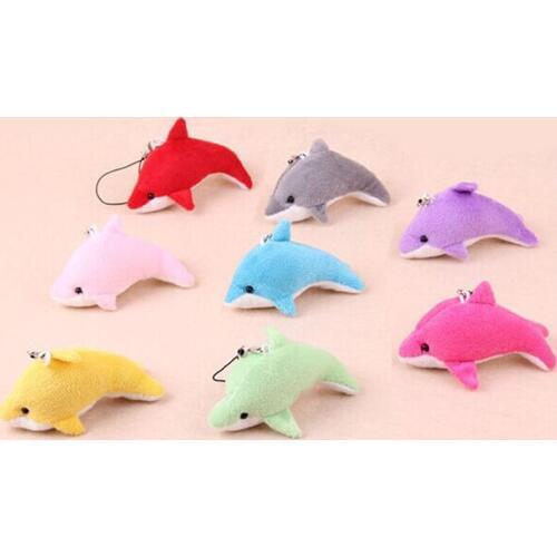 8Colors For Choice - Super Kawaii 8CM Little Dolphin Plush Stuffed Toy Wedding Bouquet Decor Accessories Doll Toy B0817