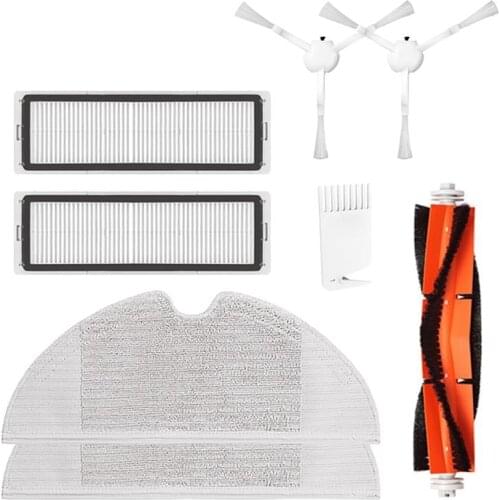 8PCS Hepa Filter Main Brush Mop Cloth Replacement Kits For Xiaomi Mijia 1C 2C / STYTJ01ZHM Robot Vacuum Cleaner Parts