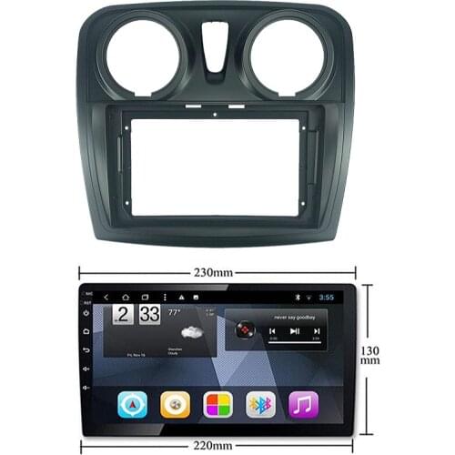 Car Fascia for Dacia Sandero Symbol Stepway 2014~2017 Stereo 2Din 9INCH DVD Frame Dash Installation Refitting Adaptor Panel Kit