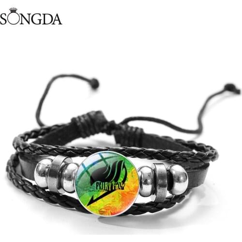 New SONGDA Fairy Tail Guild Logo Bracelet Charm Wrist Jewelry the best gift for Men Women