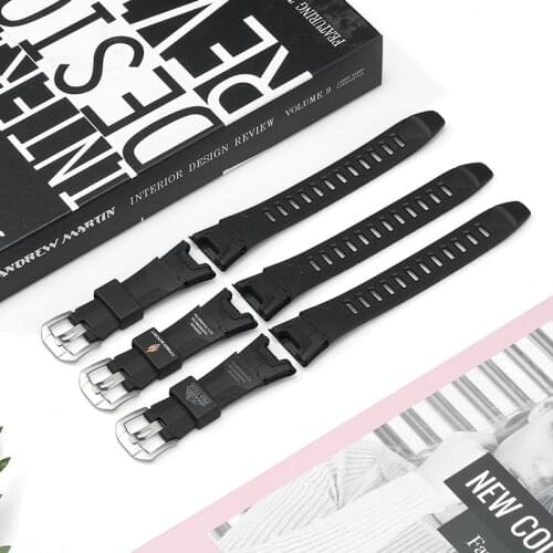 Black Sport Watch Band And Black Buckle Fit For PRG-110/PRW-1300Y