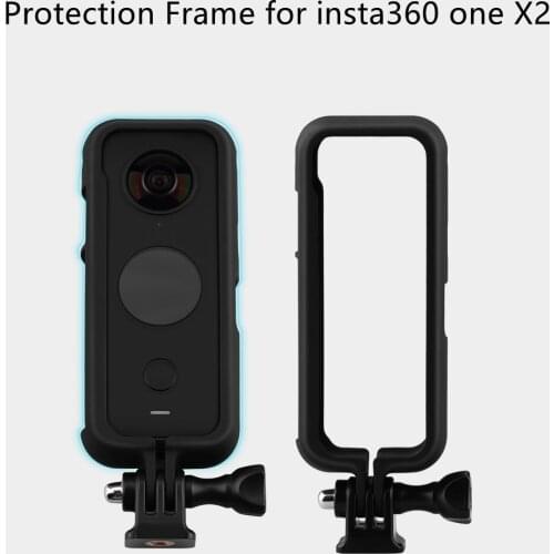 For Insta360 One X2 Protection Frame Cameras Expansion Frame with Cold Shoe Camera Vertical Cage Holder Adapter Mount for One X2
