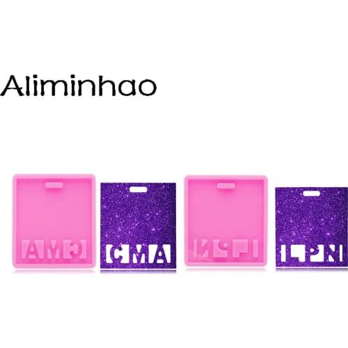 DY1155 Resin Mold for CMA, LPN, LVN, RN, NURSE, XRAY Badge Backing, Shiny Silicone Mold Resin Craft