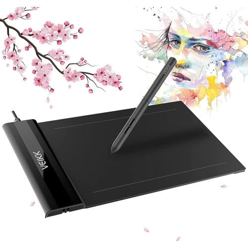 VEIKK S640 Drawing Graphic Tablet with 8192 Levels Battery-Free Pen Support Android Windows Mac Digital tablet for Game OSU
