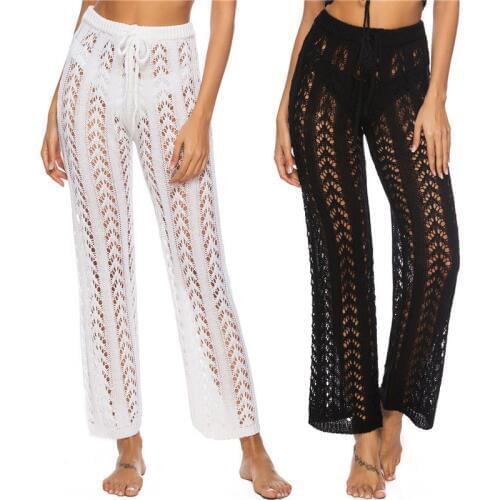 HUAN BEAUTY Pants Women Summer Wide Leg Pants Loose Pants Ankle Length Pants Female High Waist Vacation Pants HB-OP9333