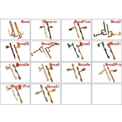 Power ON OFF Button Flex Cable Ribbon For Huawei Nova 5 5 Pro Nova Plus Lite 2 4 2S 2Plus 3 3i P20 LIte P30 Lite 5i 5i Pro