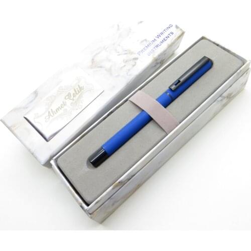 Wings Marble R164 Pastel Navy Blue Roller Pen | İsme Special Pen | Gift Pen