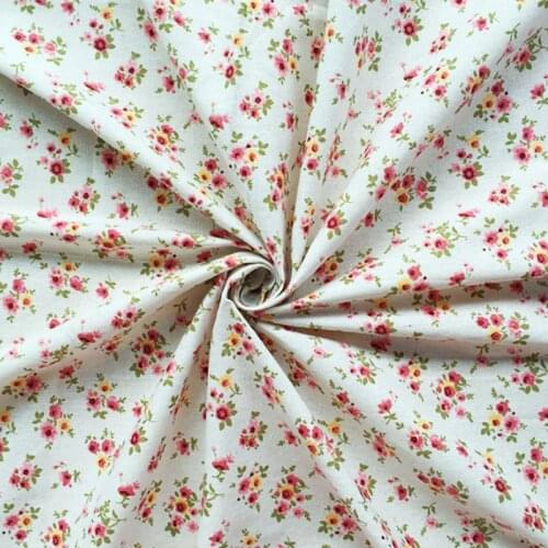 Floral Linen Fabric Printed Cotton And Linen Fabric By Meter For DIY Sewing Crafts Material