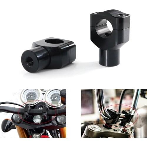 Motorcycle CNC Handle Bar Riser Handlebar Risers 25.4mm Fit For Harley Davidson Sportster Blackline Fat Boy V-Rod Road King