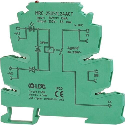 MRC-25D51C24ACT port relay 24V function terminal 5A one normally open ultra-thin module