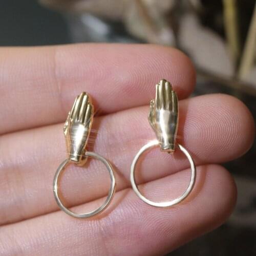 New Design Victorian Style Hand Earrings Witchy, Alternative, Gothic, Minimalism, Witch, Gothic