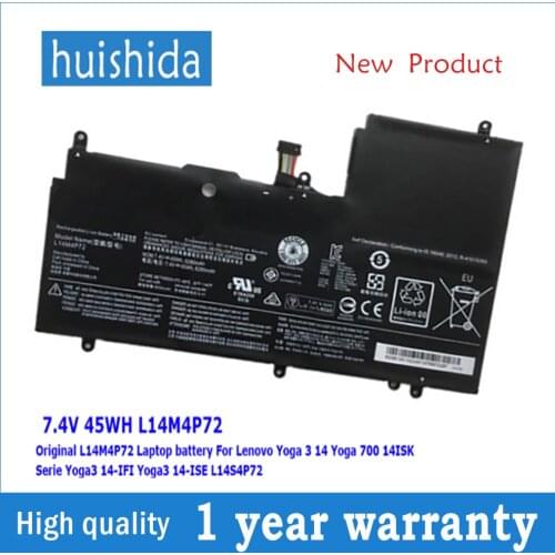 7,4 V 45WH L14M4P72 new original laptop battery for Lenovo Yoga 700 14ISK Yoga3 14-IFI Yoga3 14-ISE L14S4P72 series