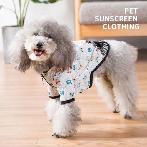 Puppy Clothes Dog Sunscreen Clothing Summer Breathable Clothes Corgi Teddy Small Dog Pet T-shirt Spring and Summer Clothes
