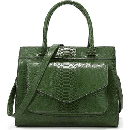 Fashion Snake PU Leather Women Bag Ladies Luxury Large Capacity Shoulder Designer High Quality Handbags