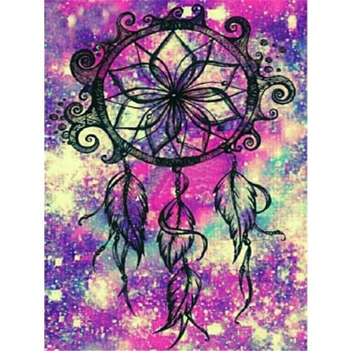 Landscape Dreamcatcher Printed Canvas 11CT Cross-Stitch DIY Embroidery Full Kit DMC Threads Painting Handicraft Package