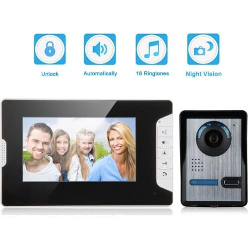 Wired 7" TFT Color Video Doorbell Doorphone Intercom