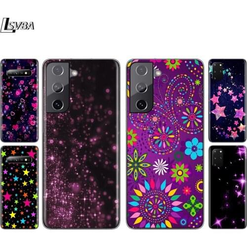 Pink Five Pointed Star Silicone Cover For Samsung Galaxy S21 S20 FE Ultra S10 S10E Lite S9 S8 S7 Plus Phone Case