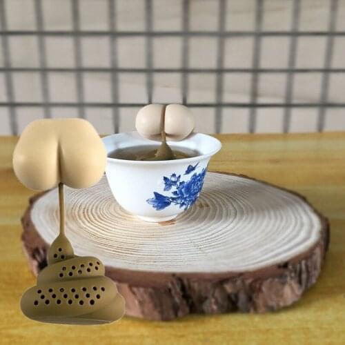 Poo Turd Shape Silicone Tea Strainers Filter Infuser Prank Trick Props Drink Tool Creative Tea Infuser Reusable Kitchen Tools