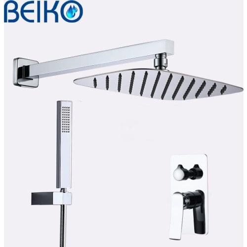 Concealed Shower System bathroom shower faucet tap bath mixer bathtub faucet set waterfall shower set chrome rain shower head