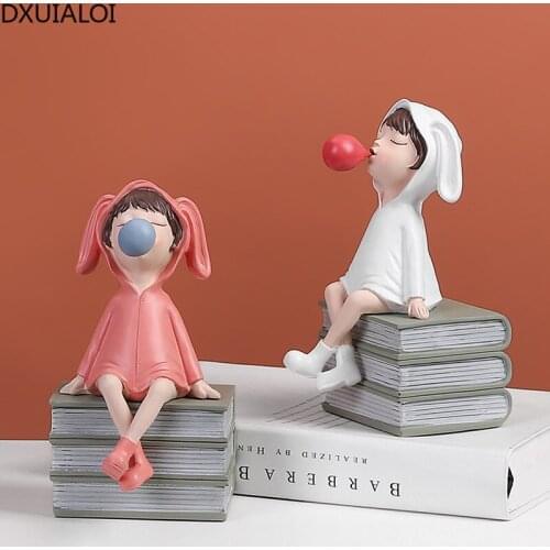 DXUIALOI Modern simplicity simulation character decoration resin crafts creative home living room porch bedroom decoration