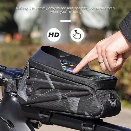 6.0-7.2 Inch Bike Cycling Mobile Phone Bag Waterproof Front Frame Bicycle Bag