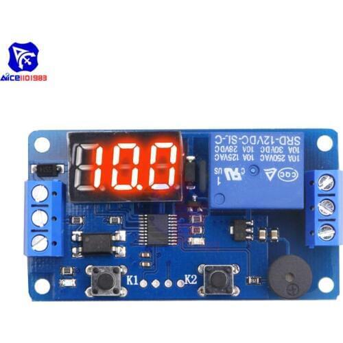 DC 12V Timer Cycle Relay Digital LED Delay Timer Relay Board Control Switch Trigger Programmable Module for Car Auto with Buzzer