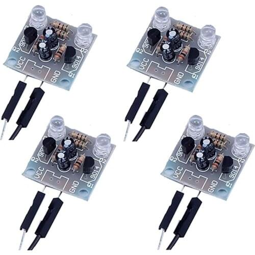 TOP 4-Piece Set 5mm LED Flash DIY Kit Electronic Starter Kit PCB Circuit Welding Skills Learning Training Kit
