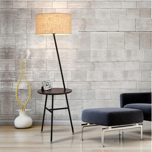 Nordic modern fashion E27 wrought iron triangle lamp pole floor lamp for living room bedroom hotel room black walnut floor lamp