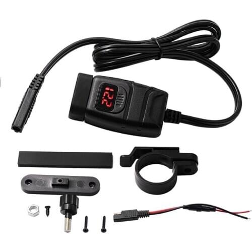 1PC Universal 12V Motorcycle Charger Dual USB Port Quick Charger For Car Motorcycle Electric Car ATV Boat