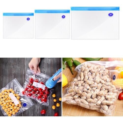 Vacuum Zipper Bags 10PCS, Vacuum Food Sealer Bags Food Storage Reusable Bags With Double-Layer Zippers Design