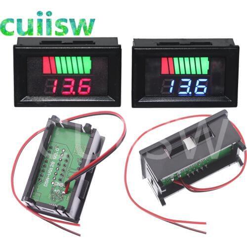 Waterproof DC 12V-60V 72V 84V ACID Red Digital Lead Battery Capacity Indicator Charge Level Lead-acid LED Tester Voltmeter