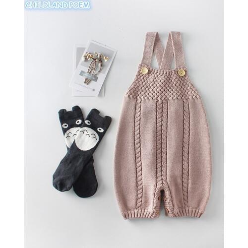Knit Baby Clothes Autumn Knitted Baby Rompers New Born Infant Baby Overalls Woolen Newborn Girls Boys Jumpsuit Baby Boy Clothes