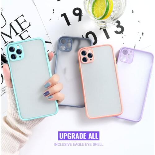 Protective Case For iPhone 11 12 Pro Max XR XS X 7 8 Plus SE2020 6S Cases Simple Matte Bumper Phone Cover iPhone11 12 Mini Shell