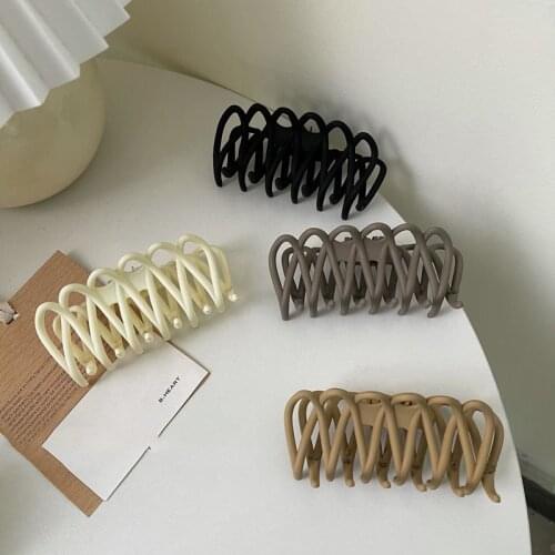 2021 New Fashion Claw Clip For Women Tough Cross Plastic Hair Claw Large Size Hair Clamps Claw Clip Crab Hair Accessories Gift
