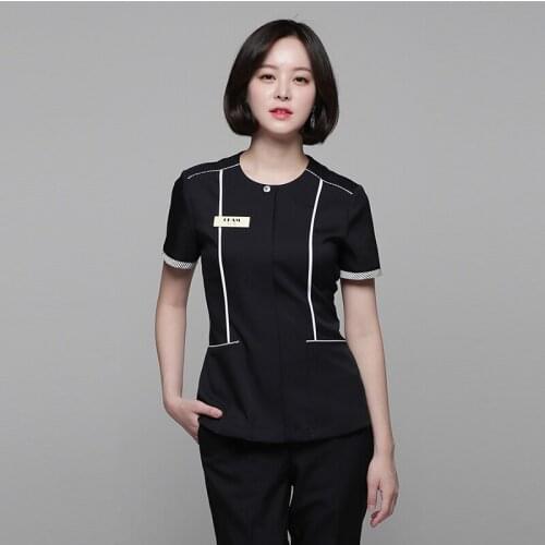 Summer New Professional Suit Short Sleeve Formal Dress Jewelry Store Beauty Salon Work Clothes
