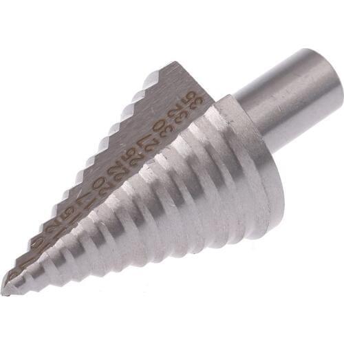 13 Step HSS Spiral Grooved Conical Cone Drill Bit Hole Cutter Tool Triangle Round Shank 5-35mm