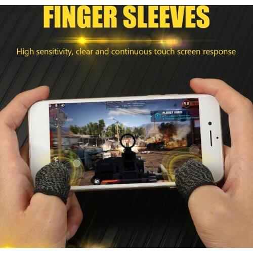 2 Pair Gaming Finger Covers Breathable Game Controller Sweat Proof Sensitive Gaming Finger Thumb Sleeve for PUBG Phone Gaming