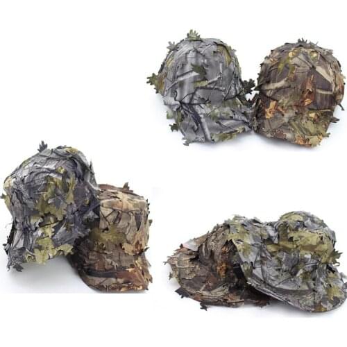 Maple Leaf Print Army Cap Anti-terrorism Camouflage Hats for Men Military Training Jungle Snipe Cap Outdoor Wide Brim Sunhat