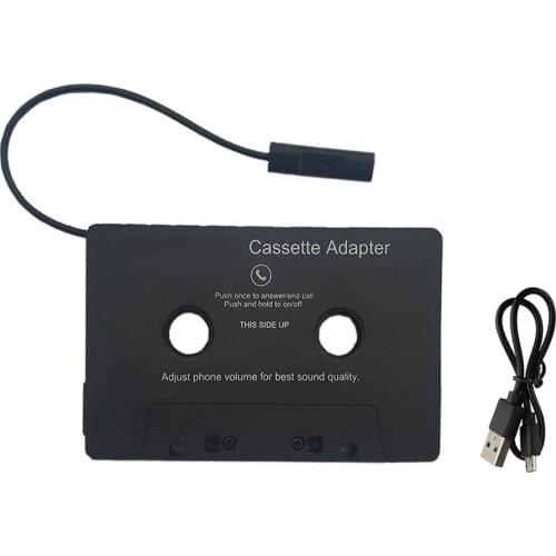 Car Tape Cassette Audio Aux Adapter Bluetooth 5.0 Receiver Converter Tape Audio Cassette Smartphone Aux Stereo Music Adapter