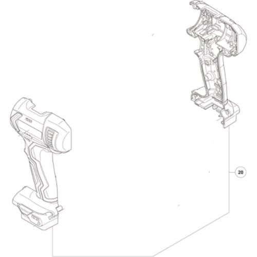 SHELL for HIKOKI DS12DA DV12DA 374934