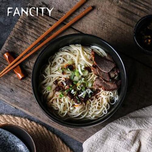 FANCITY Japanese ramen bowl large household ceramic bowl soup bowl